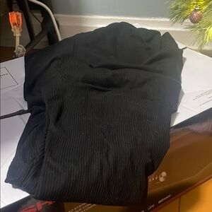 Black flared leggings